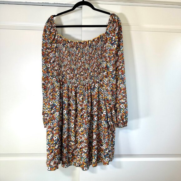 Milkmaid Floral Print Balloon Sleeve Dress 2XL - Picture 2 of 9